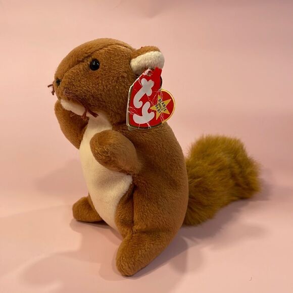 1996 Original Ty Beanie Baby Nuts the Squirrel Excellent Used Condition 6” tall - Picture 1 of 9
